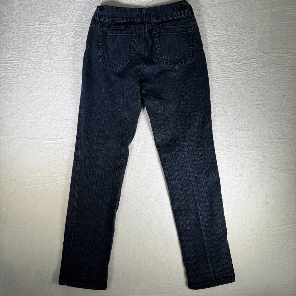 Flavour Blue Jeans By Bubble Gum Size 12 Women's Straight‎ Leg Dark Wash - Picture 4 of 8